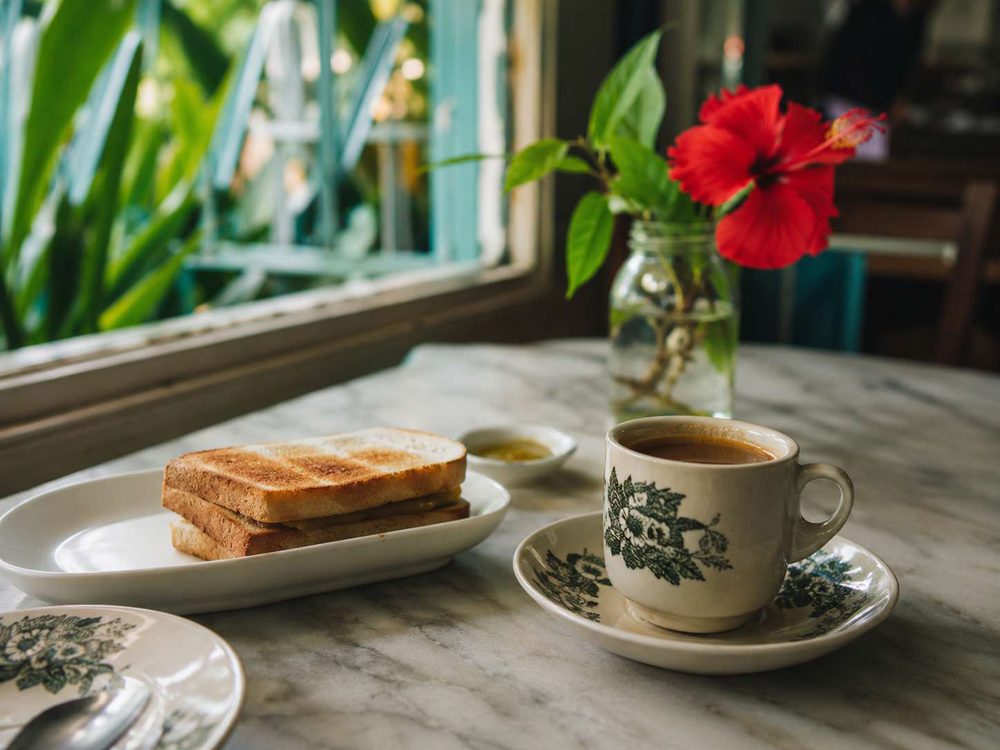 Malaysian kopitiam coffee and toast