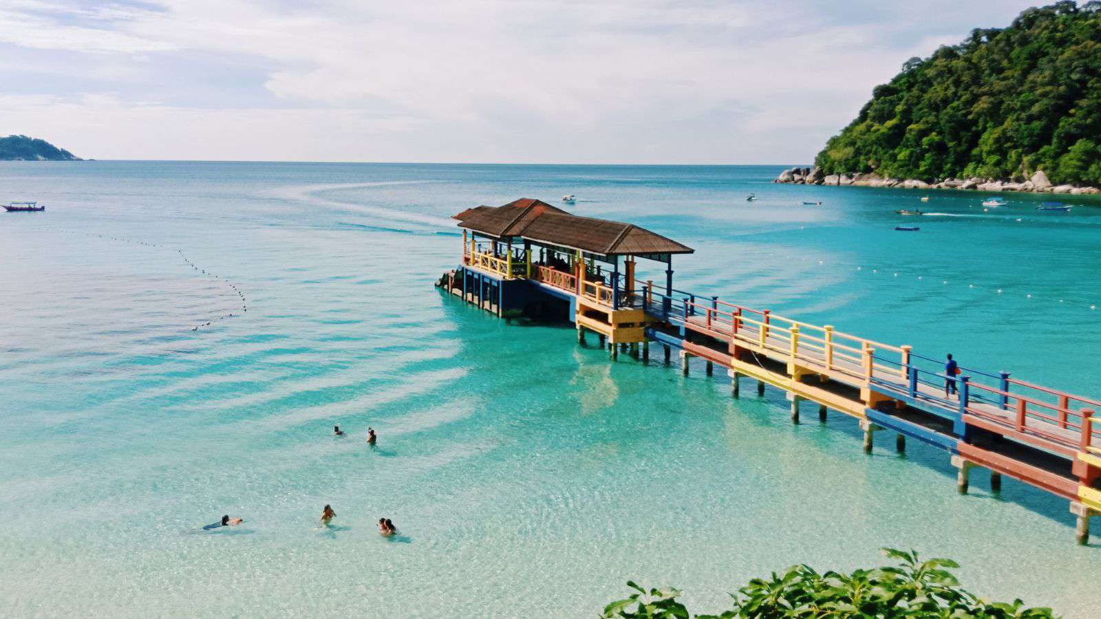 Tropical island jetty in Malaysia